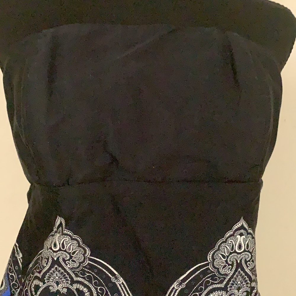 Caché Strapless Gorgeous Navy Top Medium - Picture 6 of 16